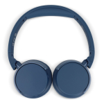 Casque sans fil léger et pliable marque Philips couleur bleu troisième vue