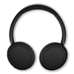 Casque pliable avec bouton lecture longue durée Philips couleur noir troisième vue