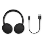 Casque pliable avec bouton lecture longue durée Philips couleur noir septième vue