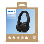 Casque pliable avec bouton lecture longue durée Philips couleur noir huitième vue