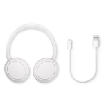 Casque pliable avec bouton lecture longue durée Philips couleur blanc septième vue