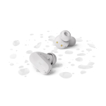 Écouteurs Philips sans fil avec localisateur et lecture longue durée couleur blanc sixième vue
