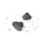 Écouteurs Philips sans fil avec localisateur et lecture longue durée couleur gris foncé cinquième vue