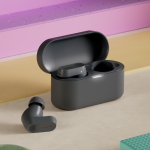 Écouteurs Philips sans fil avec localisateur et lecture longue durée couleur gris foncé