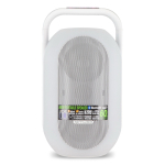 Enceinte blanche avec lumière multicolore et poignée Muse couleur blanc sixième vue