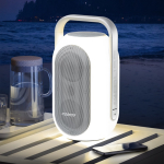 Enceinte blanche avec lumière multicolore et poignée Muse couleur blanc neuvième vue