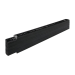 Règle pliable en bois résistant aux chocs, marque Stabila, 2M couleur noir avec zone d'impression