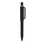 Stylo à bille en plastique recyclé, finition douce et encre bleue couleur noir cinquième vue
