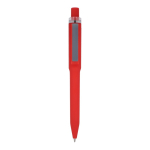 Stylo à bille en plastique recyclé, finition douce et encre bleue couleur rouge deuxième vue
