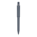 Stylo à bille en plastique recyclé, finition douce et encre bleue couleur gris deuxième vue