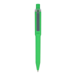 Stylo à bille en plastique recyclé, finition douce et encre bleue couleur vert lime deuxième vue