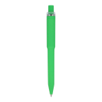 Stylo à bille en plastique recyclé, finition douce et encre bleue couleur vert lime quatrière vue