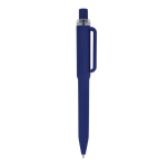 Stylo à bille en plastique recyclé, finition douce et encre bleue couleur bleu foncé cinquième vue