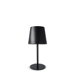 Lampe de table rechargeable en aluminium à hauteur réglable couleur noir troisième vue