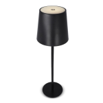 Lampe de table rechargeable en aluminium à hauteur réglable couleur noir cinquième vue