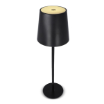 Lampe de table rechargeable en aluminium à hauteur réglable couleur noir sixième vue