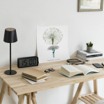 Lampe de table rechargeable en aluminium à hauteur réglable couleur noir neuvième vue