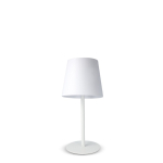 Lampe de table rechargeable en aluminium à hauteur réglable couleur blanc troisième vue