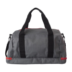 Sac de sport en polyester avec compartiment pour chaussures couleur rouge deuxième vue