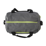 Sac de sport en polyester avec compartiment pour chaussures couleur vert deuxième vue