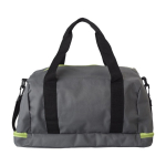 Sac de sport en polyester avec compartiment pour chaussures couleur vert quatrième vue