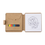 Kit pour enfants avec 12 dessins à colorier et 12 crayons de couleur couleur multicolore première vue