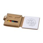 Kit pour enfants avec 12 dessins à colorier et 12 crayons de couleur couleur multicolore deuxième vue