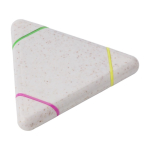 Marqueur triangulaire en paille de blé avec 3 couleurs différentes couleur multicolore deuxième vue