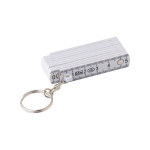 Règle plastique pliable avec mousqueton pour l'utiliser en porte-clés couleur blanc dixième vue