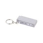 Règle plastique pliable avec mousqueton pour l'utiliser en porte-clés couleur blanc neuvième vue
