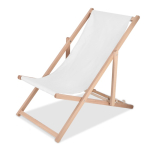 Chaise pliante en bois pour la plage ou la piscine, pour sublimation couleur blanc