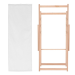Chaise pliante en bois pour la plage ou la piscine, pour sublimation couleur blanc troisième vue