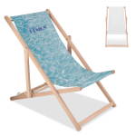Chaise pliante en bois pour la plage ou la piscine, pour sublimation