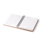 Agenda A5 à anneaux avec couverture en cuir recyclé couleur marron vue détaillée 2