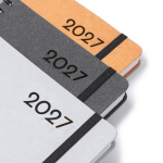 Agenda A5 à anneaux avec couverture en cuir recyclé couleur marron vue détaillée 3