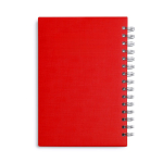 Agenda A5 à anneaux avec couverture en cuir synthétique couleur rouge