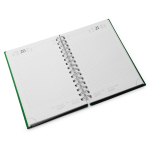 Agenda A5 à anneaux avec couverture en cuir synthétique couleur vert vue détaillée 1