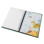 Agenda A5 à anneaux avec couverture en cuir synthétique couleur vert vue détaillée 2