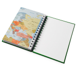 Agenda A5 à anneaux avec couverture en cuir synthétique couleur vert vue détaillée 3