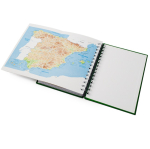 Agenda A5 à anneaux avec couverture en cuir synthétique couleur vert vue détaillée 4