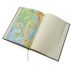 Agenda au format B5 avec couverture en similicuir matelassé couleur noir vue détaillée 3