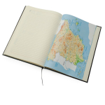 Agenda au format B5 avec couverture en similicuir matelassé couleur noir vue détaillée 4