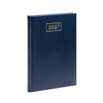 Agenda au format B5 avec couverture en similicuir matelassé couleur bleu marine première vue d'usage