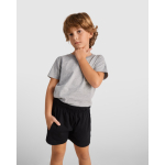 Short unisexe avec taille élastique 200 g/m² Roly Direct Sport couleur noir deuxième vue d'usage