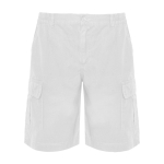 Bermuda de travail en coton et polyester 200 g/m² Roly Armour couleur blanc deuxième vue