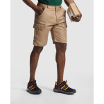 Bermuda de travail en coton et polyester 200 g/m² Roly Armour couleur camel troisième vue d'usage
