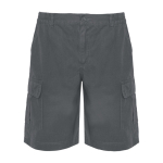 Bermuda de travail en coton et polyester 200 g/m² Roly Armour couleur gris taupe deuxième vue