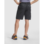 Bermuda en polyester et coton avec poches 250 g/m² Roly Vitara couleur noir quatrième vue d'usage