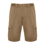 Bermuda en polyester et coton avec poches 250 g/m² Roly Vitara couleur camel deuxième vue