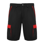 Bermuda de travail en polyester et coton 250 g/m² Roly Tahoe couleur rouge deuxième vue